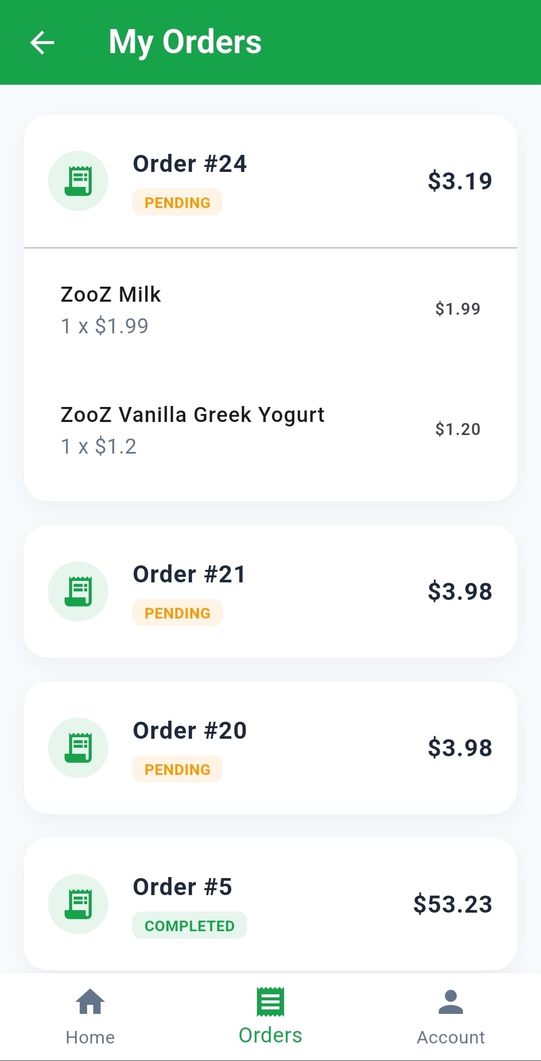 Checkout process step 2